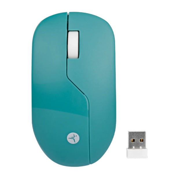 Mouse Techzone Armor conexion inalambrica Verde c/Blanco con 3 Botones DPI 1200 Recargable USB Tipo C