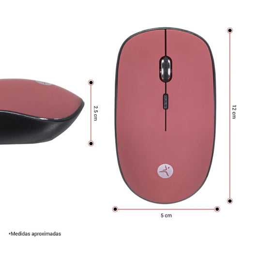 Mouse Teczhone Inlambrico rojo 1200DPI Ahorro de Energia