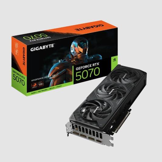 Tarjeta de video Gigabyte 12GB GeForce RTX 5070 WINDFORCE OC SFF 3xfan GDDR7 DLSS4 1xHDMI 3xDP GV-N5070WF3OC-12GD