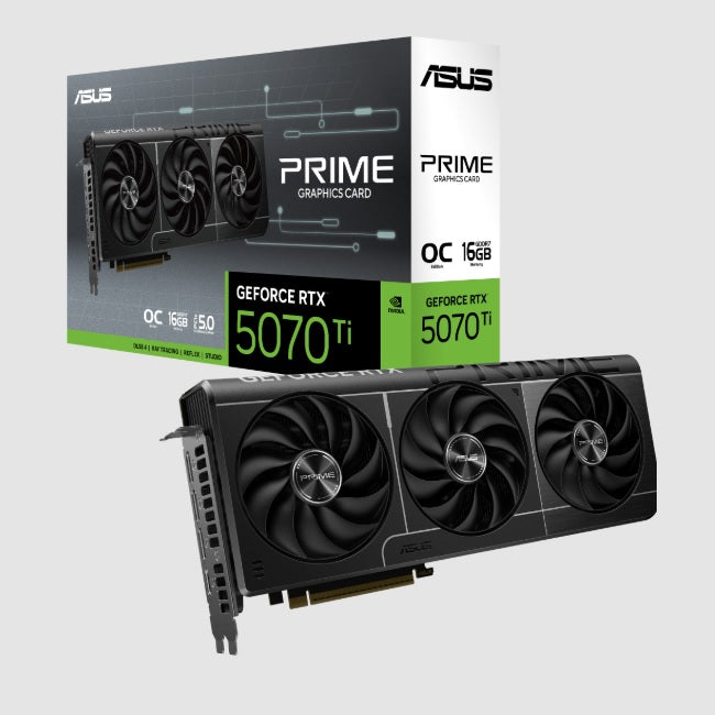 Tarjeta de video Asus 16GB PRIME RTX 5070 Ti GDDR7 1xHDMI 2xDP 3xFan PRIME-RTX5070TI-O16G