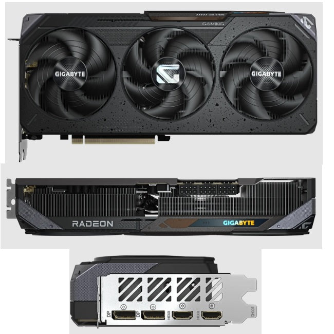 Tarjeta de video Gigabyte 16GB RX9070 XT Gaming GDDR6 2xHDMI 2xDP 3xFan GV-R9070XTGAMING OC-16GD