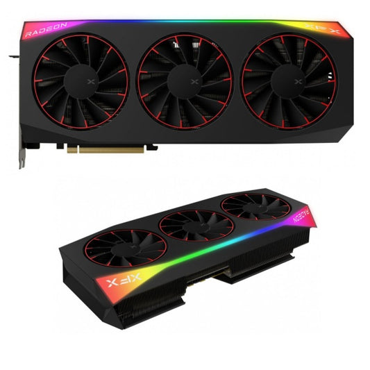 Tarjeta de video XFX 16GB AMD Radeon RX 9070 XT Mercury 3xfan Black Magnetic Air GDDR6 RDNA3 1xHDMI 3xDP RX-97TMARGB9