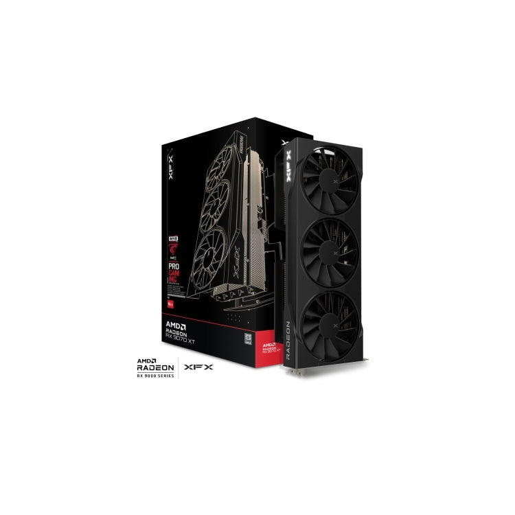Tarjeta de video XFX 16GB AMD Radeon RX 9070XT SPEEDSTER SWIFT 3xfan GDDR6 RDNA4 1xHDMI 3xDP RX-97TSWF3BA