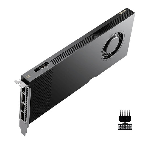 Tarjeta de video PNY 24GB Blackwell RTX PRO 4000 GDDR7 4xMiniDP 8960 CUDA® Cores VCNRTXPRO4000B-PB