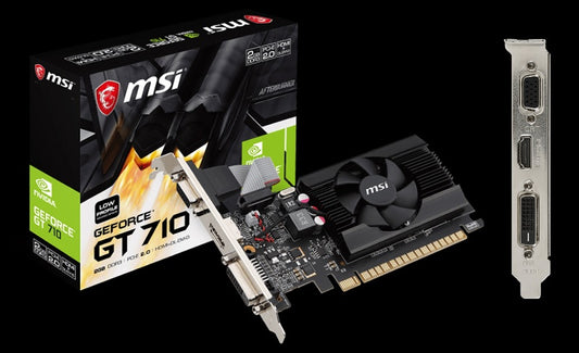 Tarjeta de video MSI 2GB GEFORCE GT 710 DDR3 DVI-D VGA HDMI GT 710 2GD3 LP