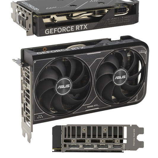 Tarjeta de video Asus 8GB GeForce RTX 4060 V2 2xfan DDR6 DLSS 3 OC 1xHDMI 3xDP DUAL RTX4060-8G-V2