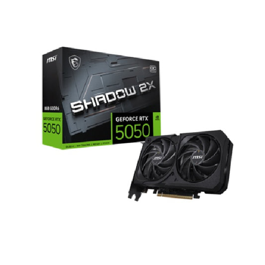 Tarjeta de video MSI 8GB GeForce RTX 5050 SHADOW 2X OC 2xFAN GDDR6 1xHDMI 3xDP RTX 5050 8G SHADOW 2X OC