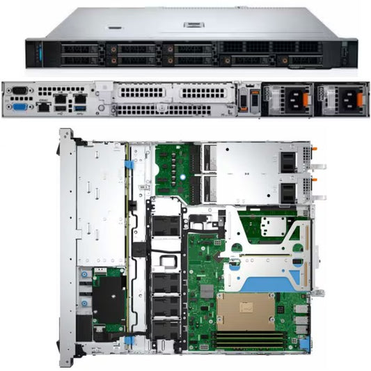 Servidor Dell PowerEdge R360 Intel Xeon 6 Performance 6333P 3.1G 6C/12T 18M Cache Turbo 65W 16GB 5600MT/s DDR5 480GB SSD SATA