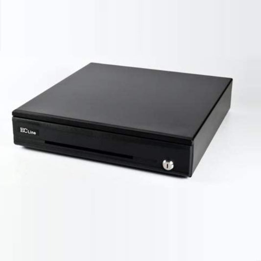 CAJON DE DINERO EC LINE EC-CD-100M-II 5 BILLETES 7 MONEDAS CABLE RJ11- ( NO APLICA DOA )