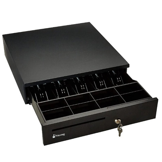 CAJON DE DINERO NEXTEP 5 BILLETES 8 MONEDAS RJ-11 MANUAL Y ELECTRONICA 12V NE-515