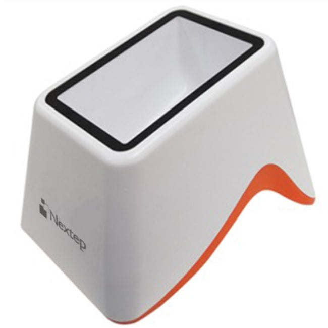 Lector de codigo de barra y QR Nextep NE-505H blanco horizontal 1D Y 2D USB