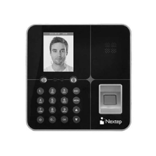 Reloj Checador Nextep Facial y Huella Digital con Fuente de Poder Negro NE-234