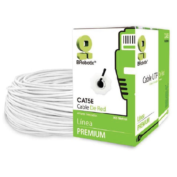 Bobina Brobotix Cat5e CCA UTP 305M modelo 6001684 color Blanco