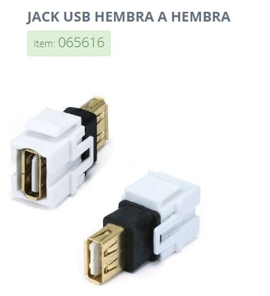 Jack Brobotix Tipo USB Hembra a Hembra V2.0 modelo 65616