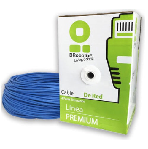 Bobina Brobotix CAT 5E para interior CCA UTP 305M modelo 065200 color Azul