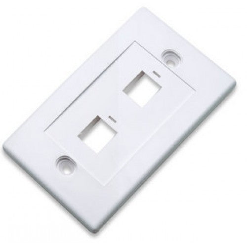 TAPA INTELLINET P/CAJA DE PARED 2 SALIDAS BLANCO