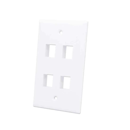 TAPA INTELLINET P/CAJA DE PARED 4 SALIDAS BLANCO