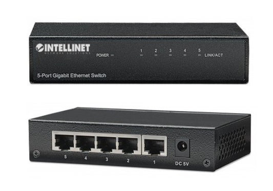 SWITCH INTELLINET GB 5 PTOS 10/100/1000 METAL IEEE 802.3AZ