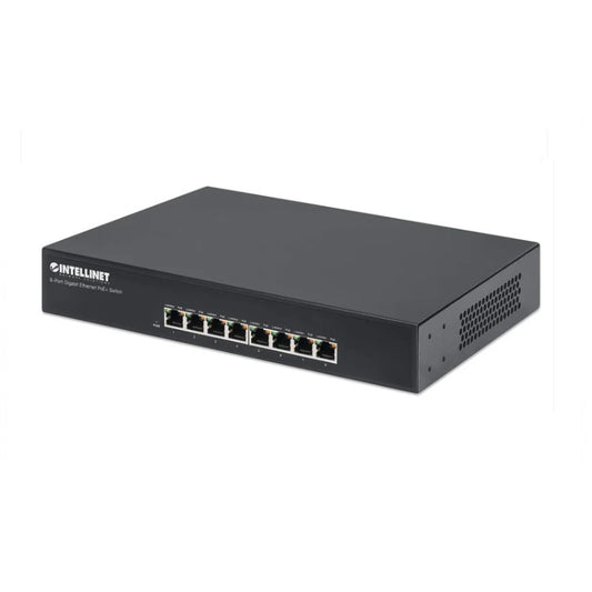 Switch Intellinet 8 Puertos PoE 30W por puerto para montaje en rack