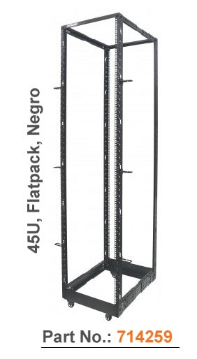 Rack Intellinet 19 45U 4 postes abierto Flatpack profundidad Ajustable desde 55.8 a 101.6 cm
