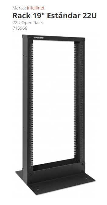 Rack Intellinet 19 pulgadas 22U abierto 2 postes hasta 200kg 715966
