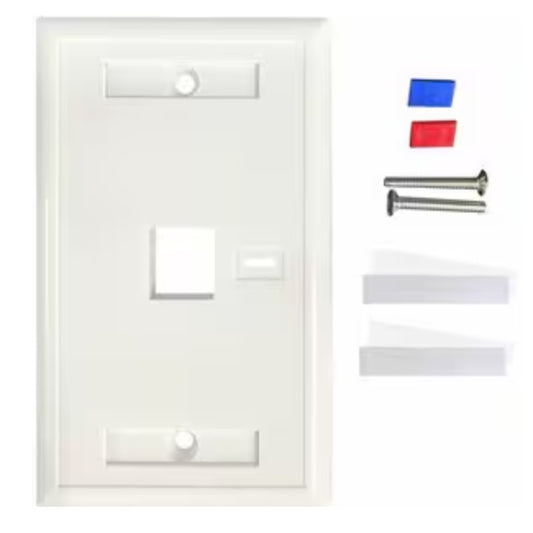 Tapa Intellinet de pared blanca 1 puerto