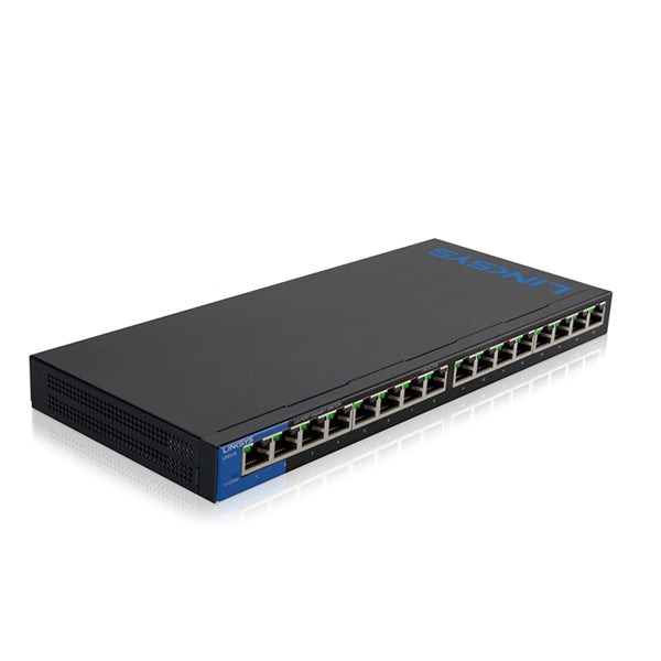 Switch Linksys LGS116 metálico 16 puertos gigabit 10/100/1000M no administrable QoS 802.1p DSCP