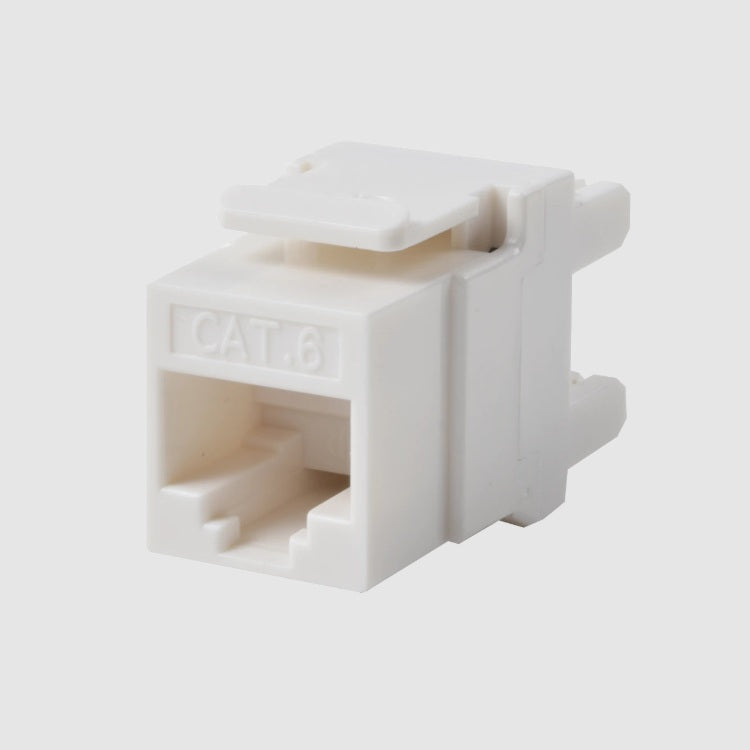 Modulo Jack Linkedpro Keyston Cat6 con Terminación 110 (Punchdown) Angulo 180 - Color Blanco