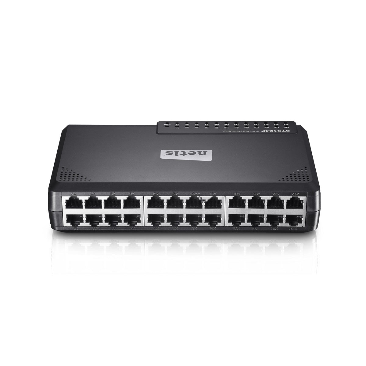 Switch Netis ST3124P escritorio 24 puertos RJ45 10/100Mbps no administrable carcasa de plástico auto MDI/MDIX