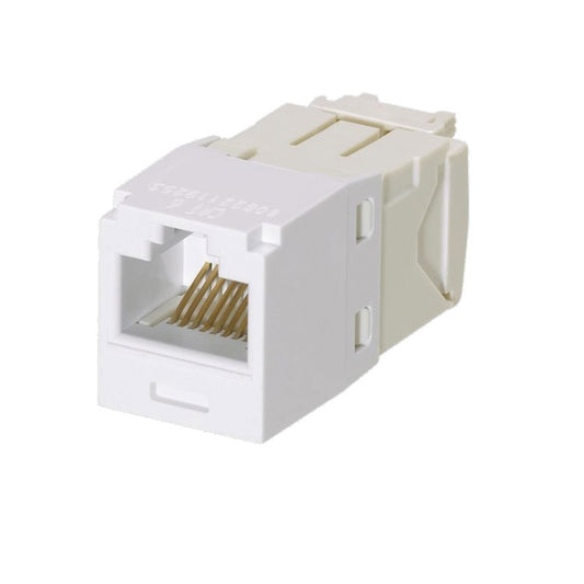 Conector Jack Panduit RJ45 Estilo TG Mini-Com Categoría 6 de 8 Posiciones y 8 cables, Color Blanco - CJ688TGWH
