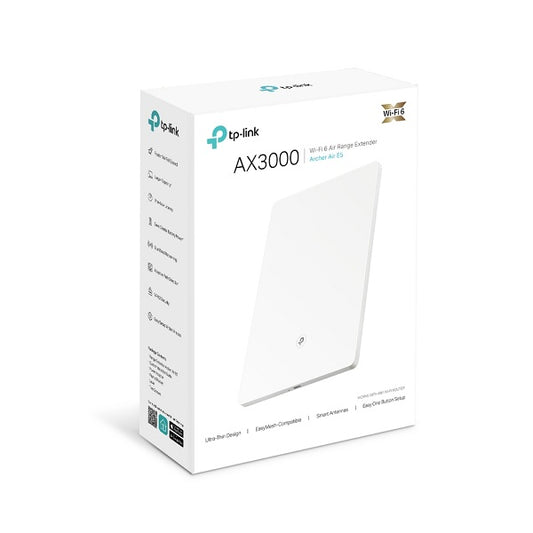 Extensor de rango inalámbrico TP-Link Archer Air E5 Wi-Fi 6 AX3000 Smart Roaming compatible mesh ultra delgado diferentes tipos montaje pared