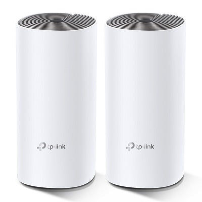 Sistema Deco E4 (2 piezas) TP-Link Mesh Wi-Fi AC1200 (2 puertos RJ45 10/100 por pieza) MU-MIMO Beamforming