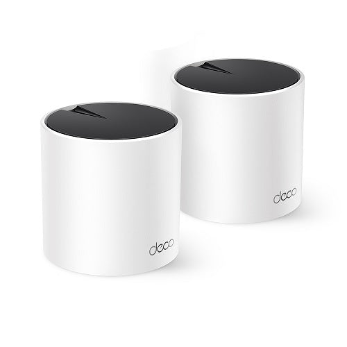 Sistema Deco X55 (2 piezas) TP-Link Mesh Wi-Fi 6 AX3000 HE160 (3 puertos RJ45 gigabit por pieza) 2x2 MU-MIMO OFDMA