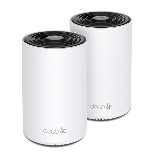 Sistema Deco XE75 Pro (2 piezas) TP-Link Mesh Wi-Fi 6E AXE5400 Tri-Banda 6GHz+5GHz+2.4GHz 1 RJ45 2.5Gbps y 2 RJ45 gigabit