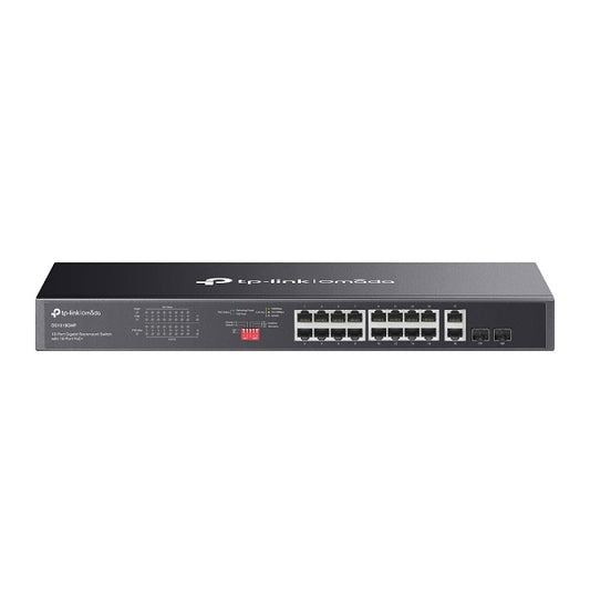 Switch TP-Link Omada DS1018GMP no administrable 18 puertos gigabit (16 puertos PoE+ 802.3at/802.3af max. 250W) 2 puertos SFP gigabit