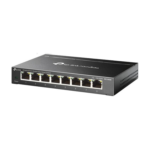 Switch TP-Link Omada Easy Smart DS108GE metálico de escritorio 8 puertos gigabit 10/100/1000Mbps NO COMPATIBLE CON Omada SDN