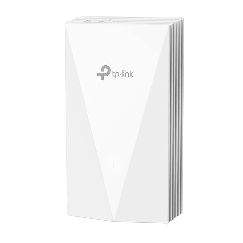 Access Point Wi-Fi 6 TP-Link Omada EAP655-Wall AX3000 placa pared 4 puertos RJ45 gigabit (1 uplink y 3 downlink uno con PoE802.3af/at)