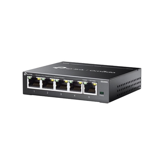 Switch Easy Managed TP-Link Omada ES205G metálico escritorio/ montaje pared 5 puertos gigabit AUTO Negotiation/AUTO MDI/MDIX