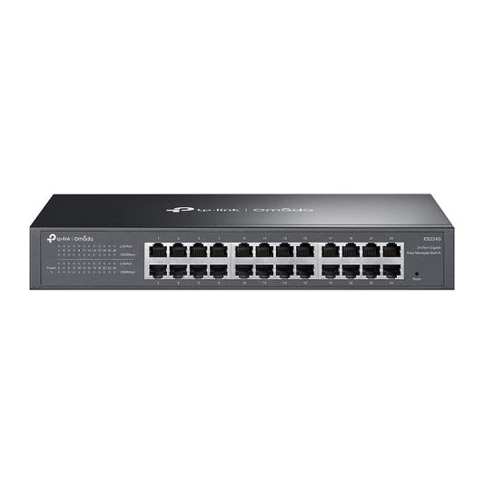 Switch Easy Managed TP-Link Omada ES224G metálico escritorio/ montaje pared 24 puertos gigabit AUTO Negotiation/AUTO MDI/MDIX