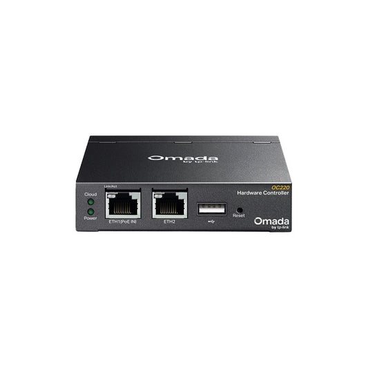 Controladora Cloud Omada TP-Link OC220 gestión centralizada para redes 2x RJ45 (1x 802.3af PoE) 1x USB 2.0 1x Micro USB hasta 100 AP Omada