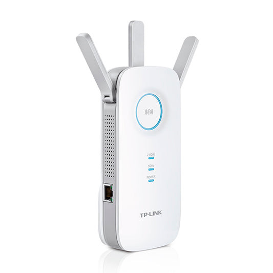 Extensor de rango inalámbrico TP-Link RE450 AC1750 banda dual 1 puerto RJ45 gigabit 3 antenas externas modo AP