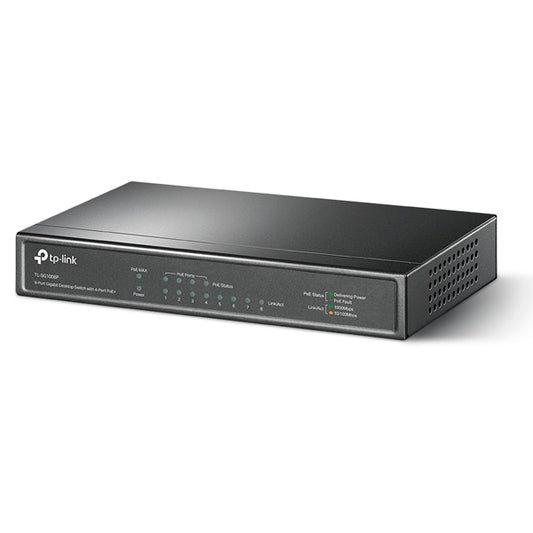 Switch TP-Link TL-SG1008P metálico de escritorio 8 puertos gigabit (4 puertos PoE 802.3 af/at max. 64W) no administrable
