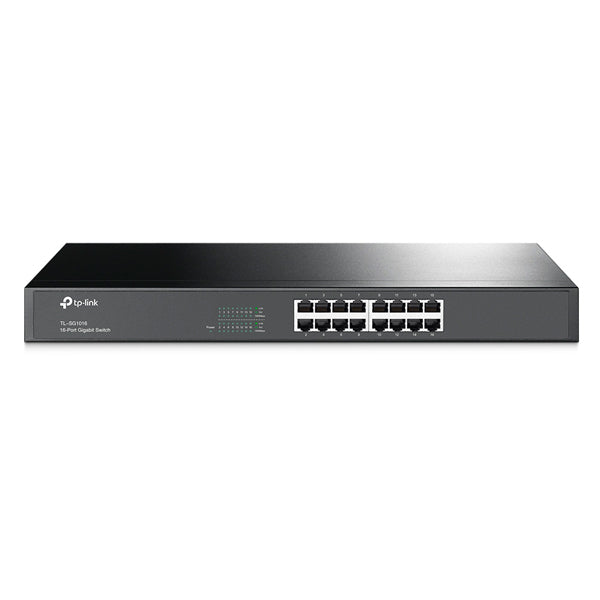 Switch TP-Link TL-SG1016 metálico montura para rack 16 puertos gigabit 10/100/1000M no administrable