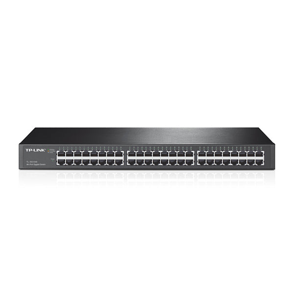 Switch TP-Link TL-SG1048 metálico 48 puertos gigabit 10/100/1000M no administrable con montura para rack