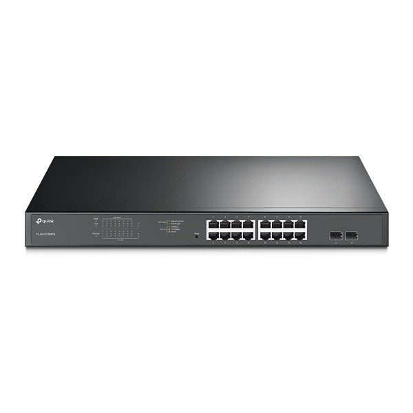 Switch TP-Link JetStream TL-SG1218MPE v2 metálico 18 puertos gigabit (16 puertos PoE+ max. 250W) 2 puertos SFP gigabit