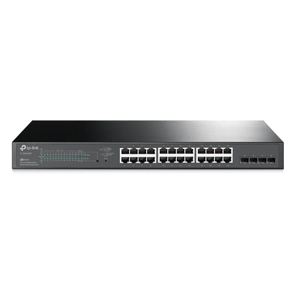 Switch TP-Link JetStream TL-SG2428P administrable L2/L2+ 24 puertos gigabit PoE 802.3at/af+ max. 250W con 4 puertos SFP gigabit