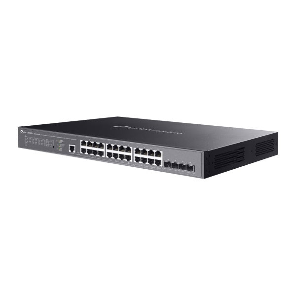 Switch TP-Link Omada SG3428XMPP administrable L2+ 24 puertos gigabit PoE (8x PoE++ max. 90W 16x PoE+ max. 30W) max. total 500W 4x SFP+ 10Gbps