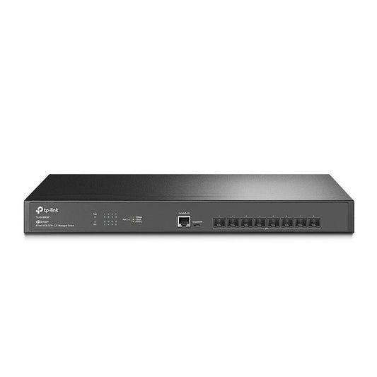 Switch TP-Link Omada fibra óptica TL-SX3008F L2/L2+ administrable 8 puertos SFP+ 10 GE y 1 puerto RJ45 consola Omada SDN