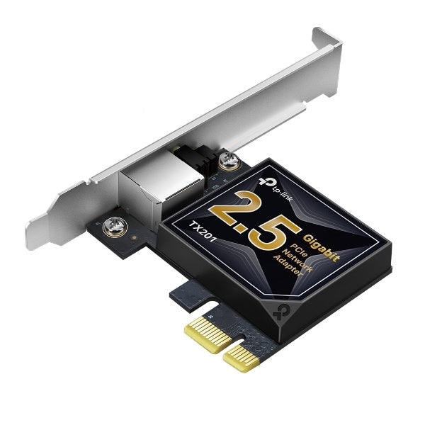 Adaptador TP-Link TX201 PCI Express 2.1 x4 con 1 puerto RJ45 gigabit / Megabit hasta 2.5Gbps LED indicador de enlace