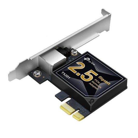 Adaptador TP-Link TX201 PCI Express 2.1 x4 con 1 puerto RJ45 gigabit / Megabit hasta 2.5Gbps LED indicador de enlace